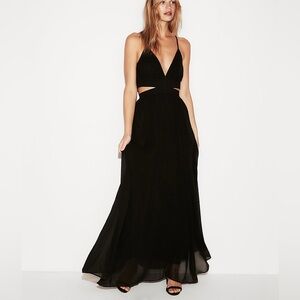 Express Black Backless Maxi Dress
